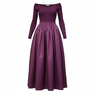 Tuckernuck Winetasting Clea Maxi Dress Medium Long Sleeve A-Line Full Pockets